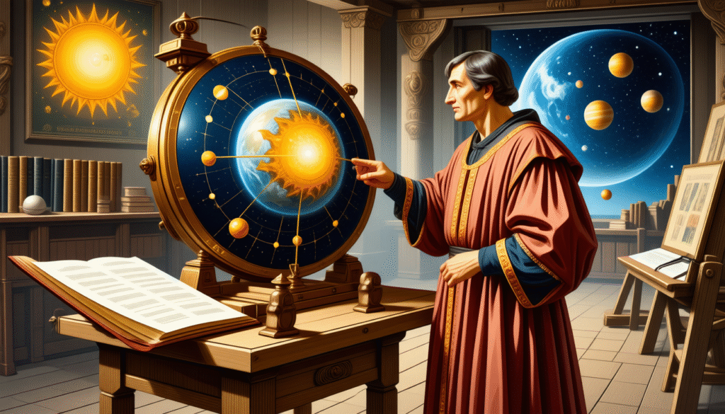 découvrez comment copernic a révolutionné l'astronomie en proposant le modèle héliocentrique, plaçant le soleil au centre de notre système solaire.